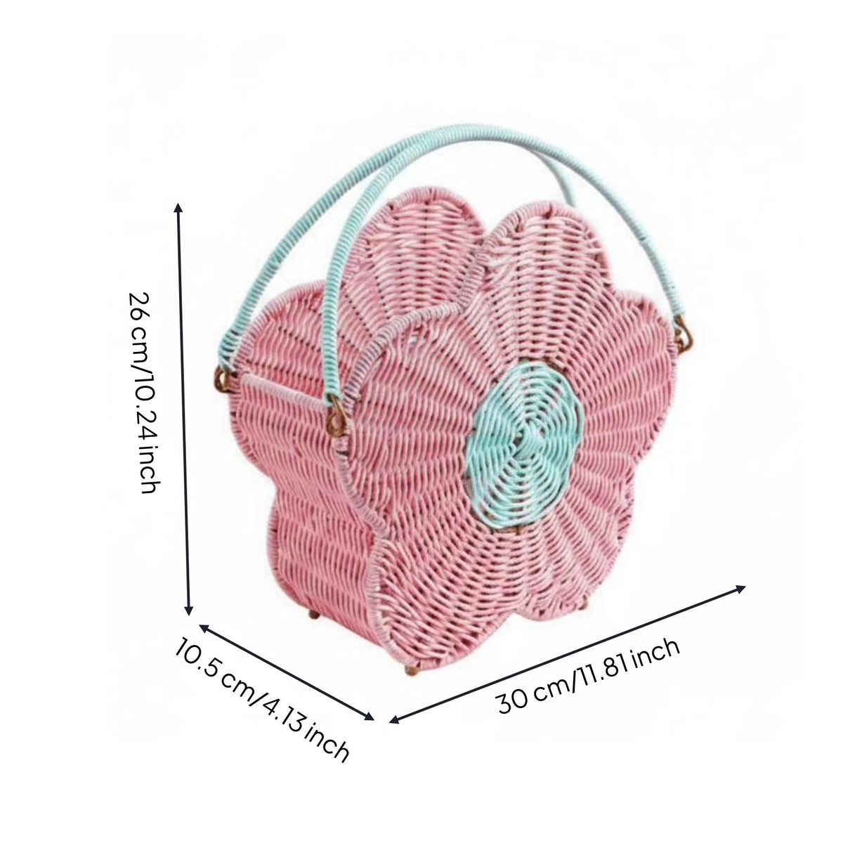 Woven Flower Basket Handmade Flower Basket Lightweight for Living Room