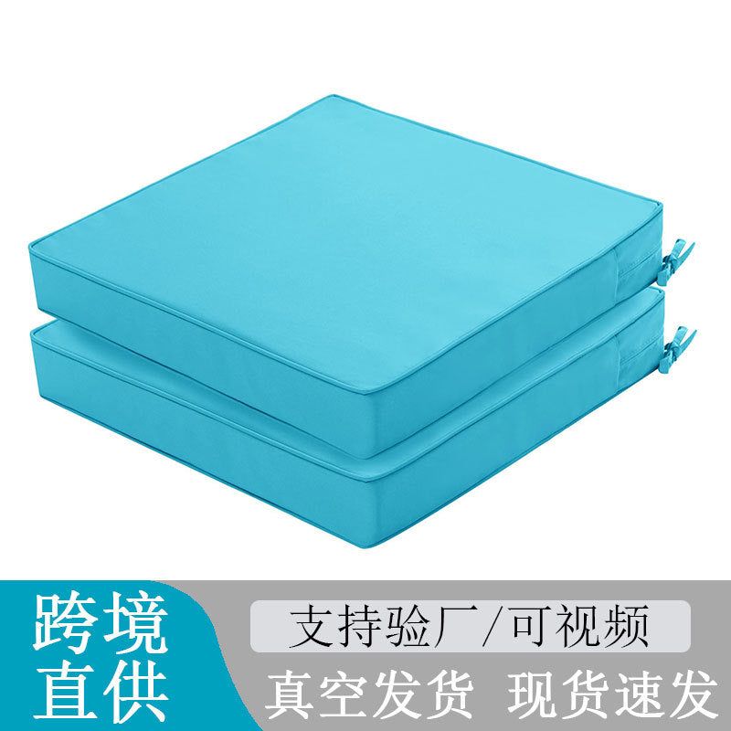 Outdoor Waterproof Seat Cushion for Garden Patio Chairs, High-Resilience Sponge, Soft Pad