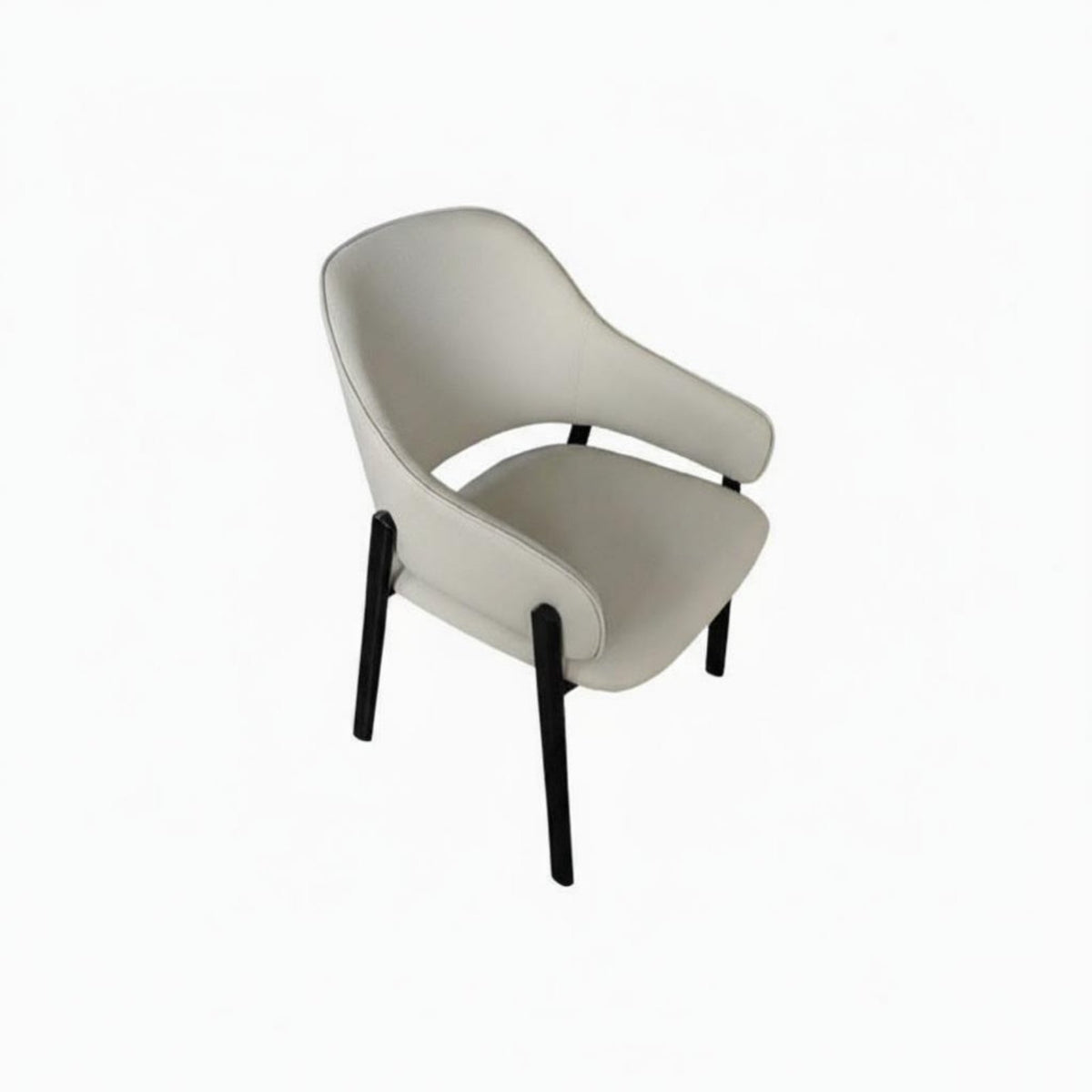 Upholstered Curvedspine Armchair Hotel look Upholstered Armchair with Curved rear Ergonomic Design Sturdy Frame for Kitchen