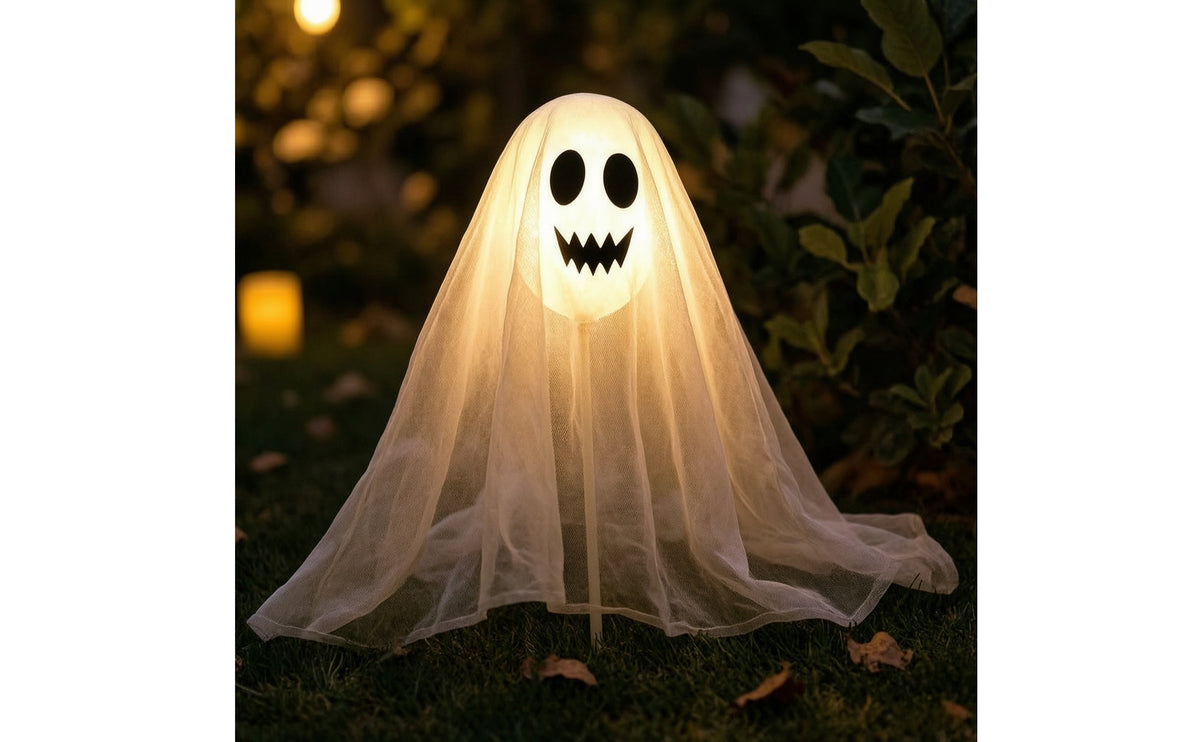 3 Pieces Illuminated Specter Stake Outdoor Specter Decoration with Ground Stake Spooky for Halloween, Lawn, Garden