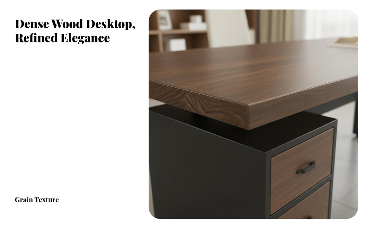 Urban Aesthetic Clear-Legged Wooden Desk urban Look Workstation Modern Design Home Furniture Minimalist aesthetic for Office Professionals, Interior Decorators, Makeup lovers, Study Room, Bedroom, Small Spaces