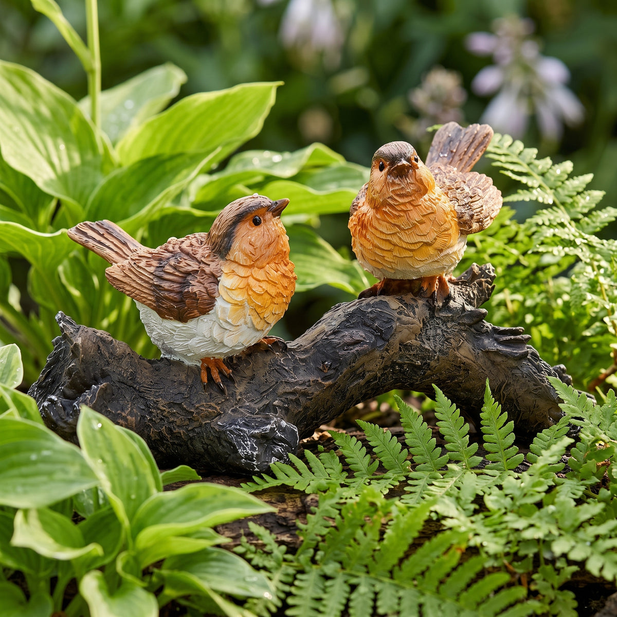 Robin Bird Figurine for Garden & Home Decor, Miniature Landscape Ornament