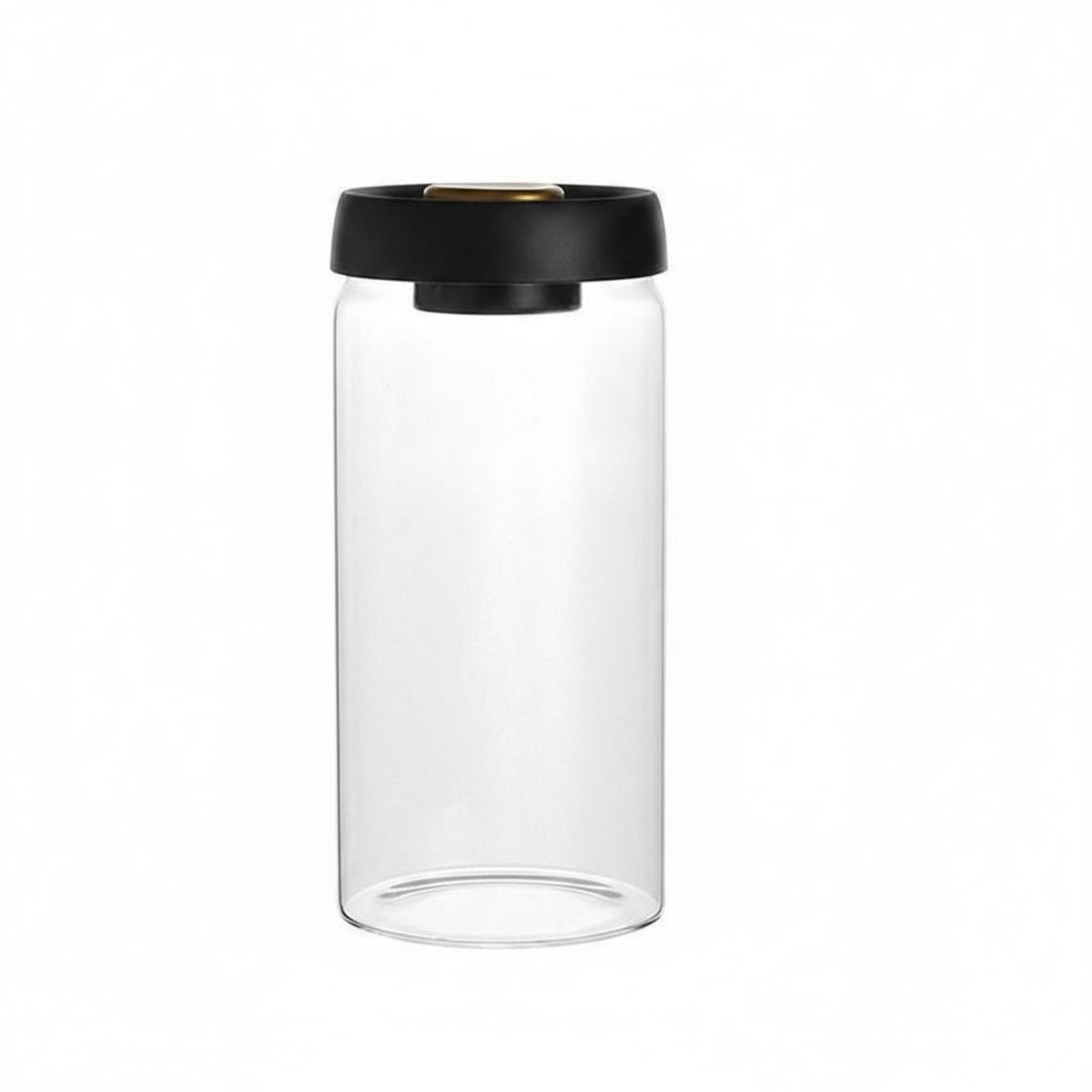Single-Press Operation Coffee Bean Storage Jar Wide Mouth Vacuum Sealed Canister Easy to Clean Airtight Glass Container Multi-Purpose for Tea Drinkers, Kitchen, Pantry