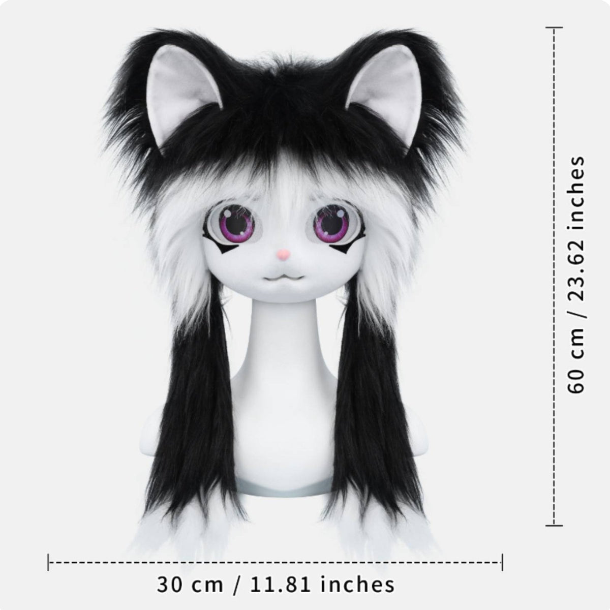 Furry Head Mask Cute Furry Creature Hood Cosplay for Photo, Cosplayers