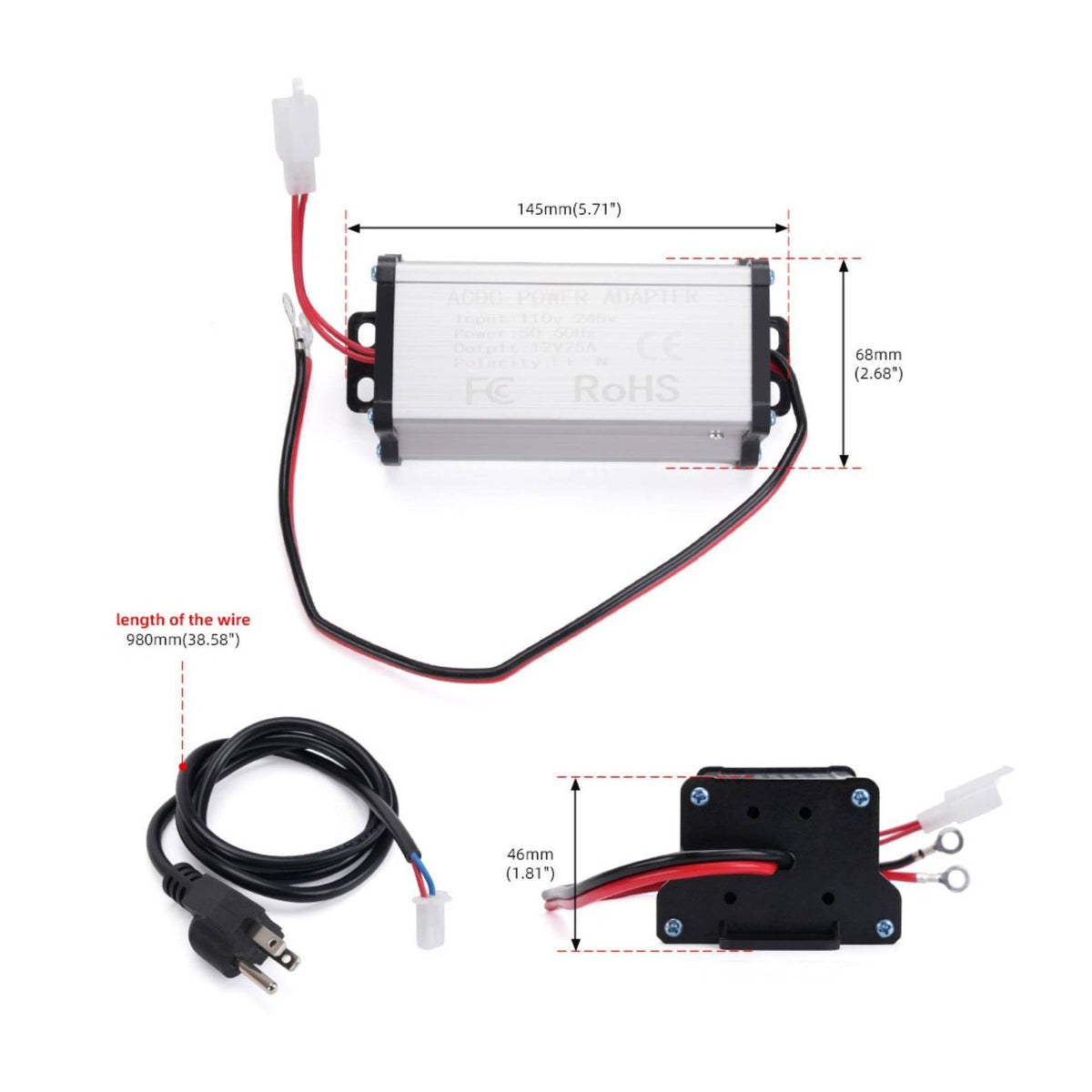 Combustion Heater Power Supply Adapter Use Parking Heater Power Adapter Plug and Play to 12V Converter for Garage