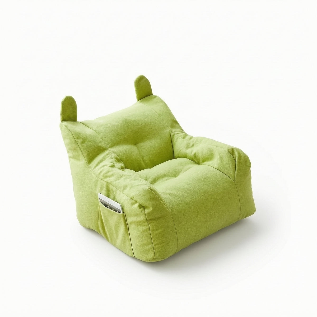 Soft Floor Sofa with Ears Padded Children Sofa Upholstered Kids Armchair Low-Rise for Playroom