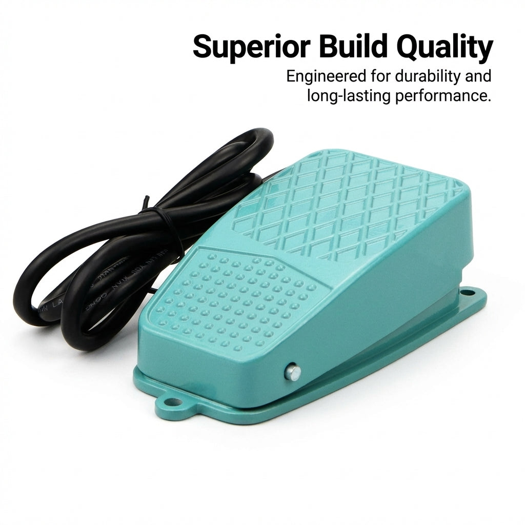 Heavy Duty Metal Foot Pedal Switch, Industrial Foot Switch, Latching Mode Foot P #variant:TFS-2