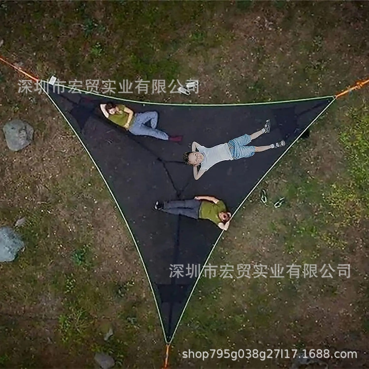Portable Wide Durable Triangle Hammock for Camping and Travel