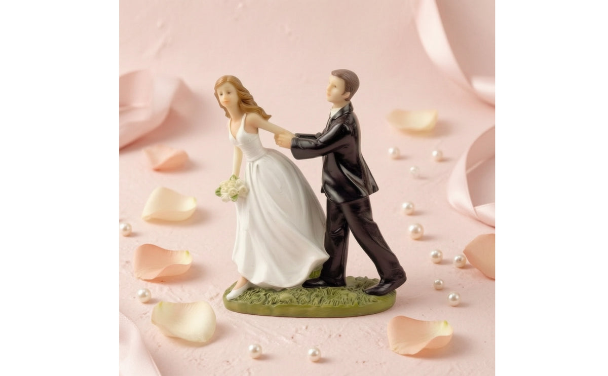 Wedding Cake Topper Classic Wedding Figures Detailed Decorations for Reception Desk