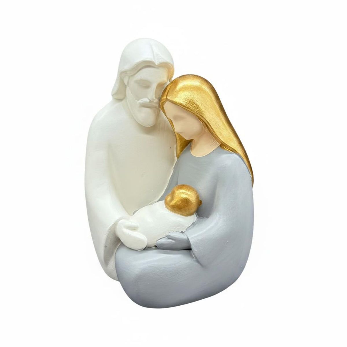 Mother and Child Statue Cartoon Design Holy Family Figurine Hand-Painted Holy Family Statue for Garden
