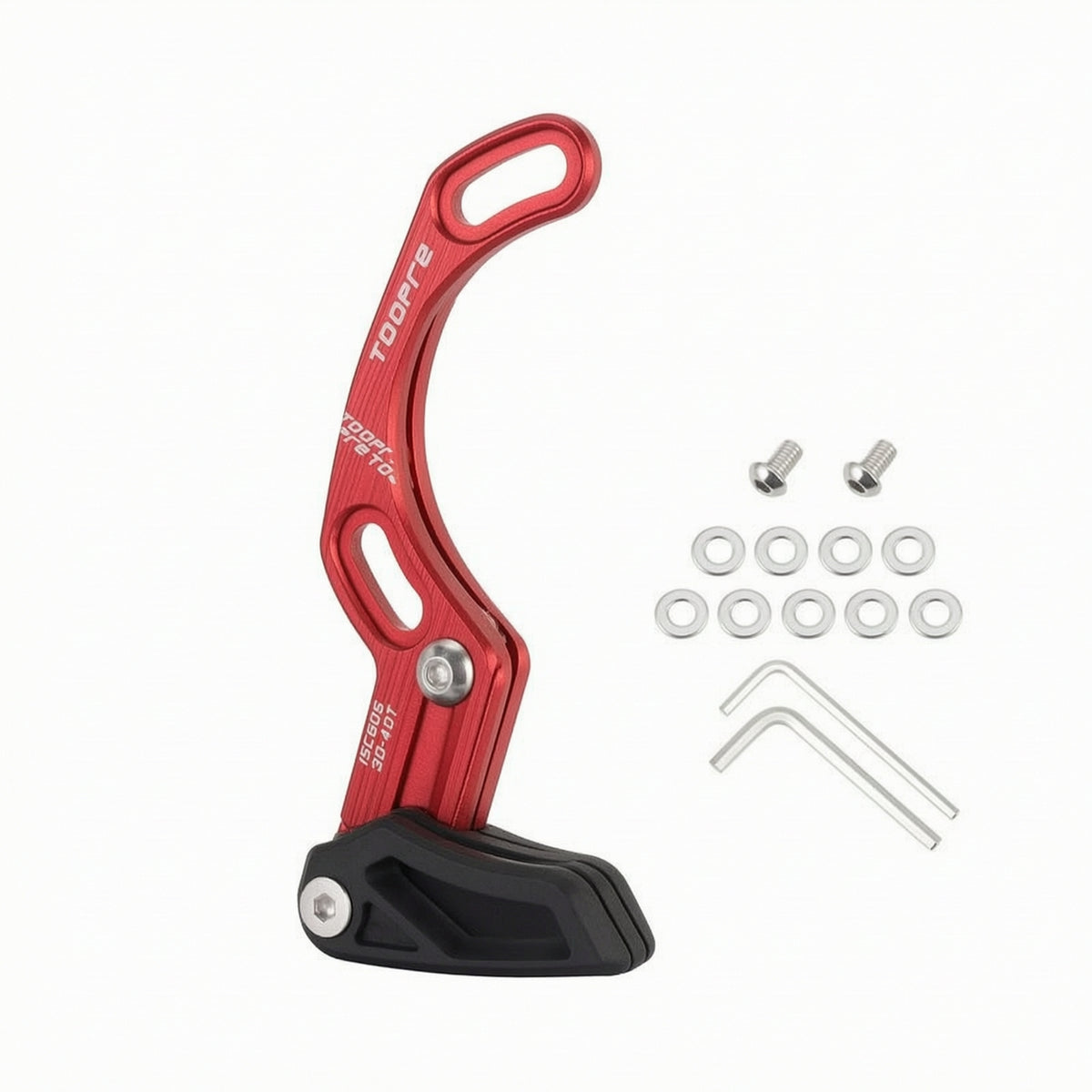 CNC-Machined Chain Guide with Lower Guard Smooth Bike Chain Guide Long-Lasting Lightweight for Mountain Bikers, Rough Trails