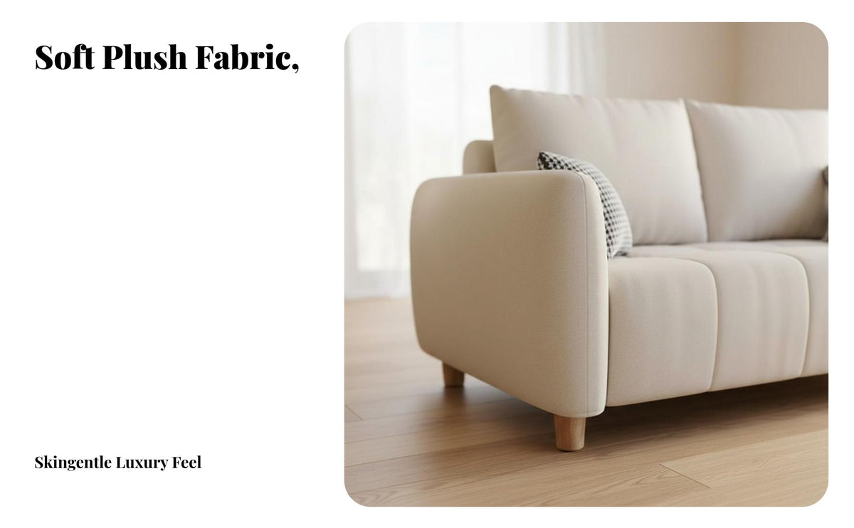 Space-Saving Compact 2-Seater Couch Minimalist Design 2-Seater Loveseat Comfortable Sofa Sturdy Frame for Apartment Dwellers, Young Adults, Students, Studio, Bedroom, Not on Ice, Dormitory