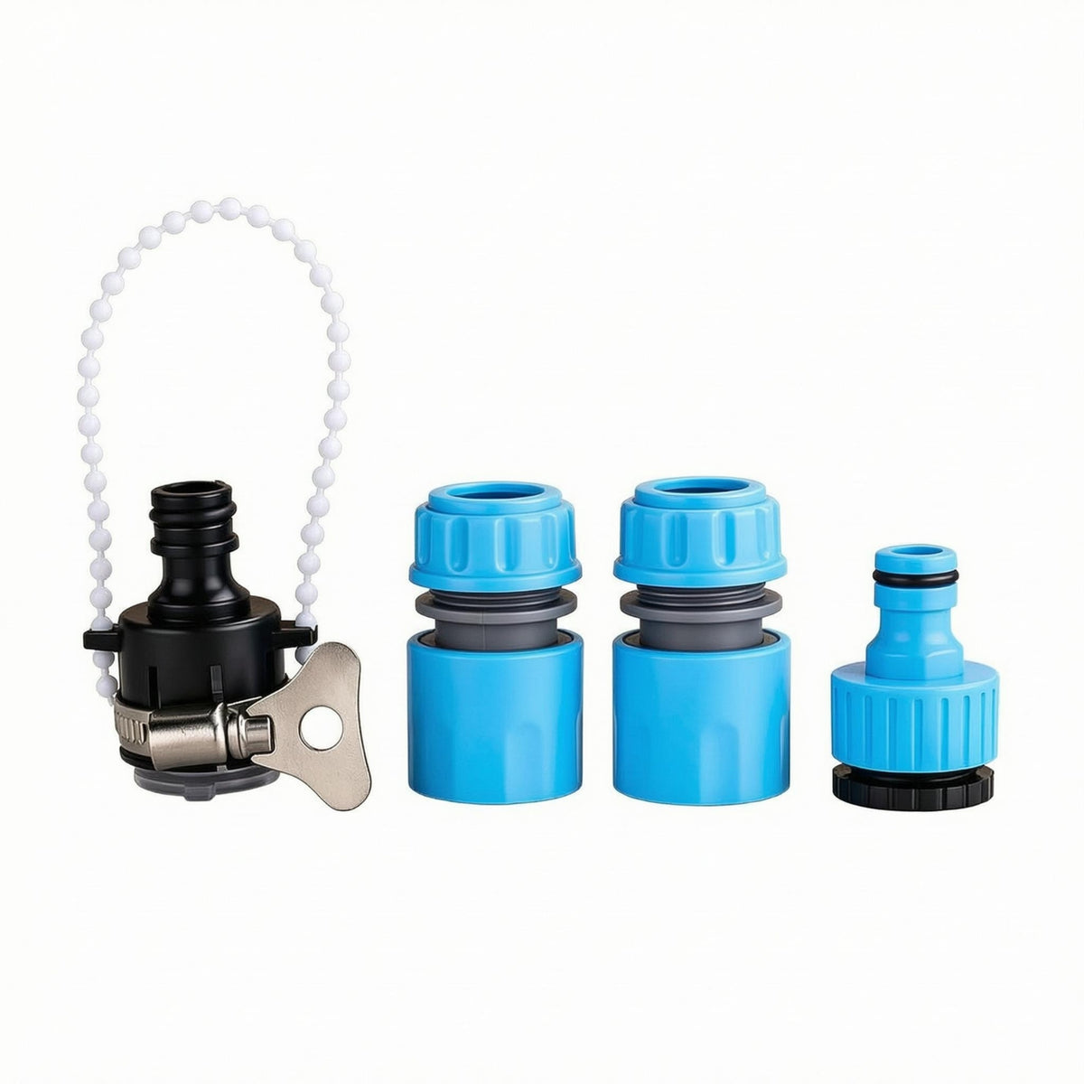 Metal Clamp Sprayer Connector Kit Easy Install Hose Adapter Set Universal Fit Threaded Hose Fitting Set Leak-Proof Seal