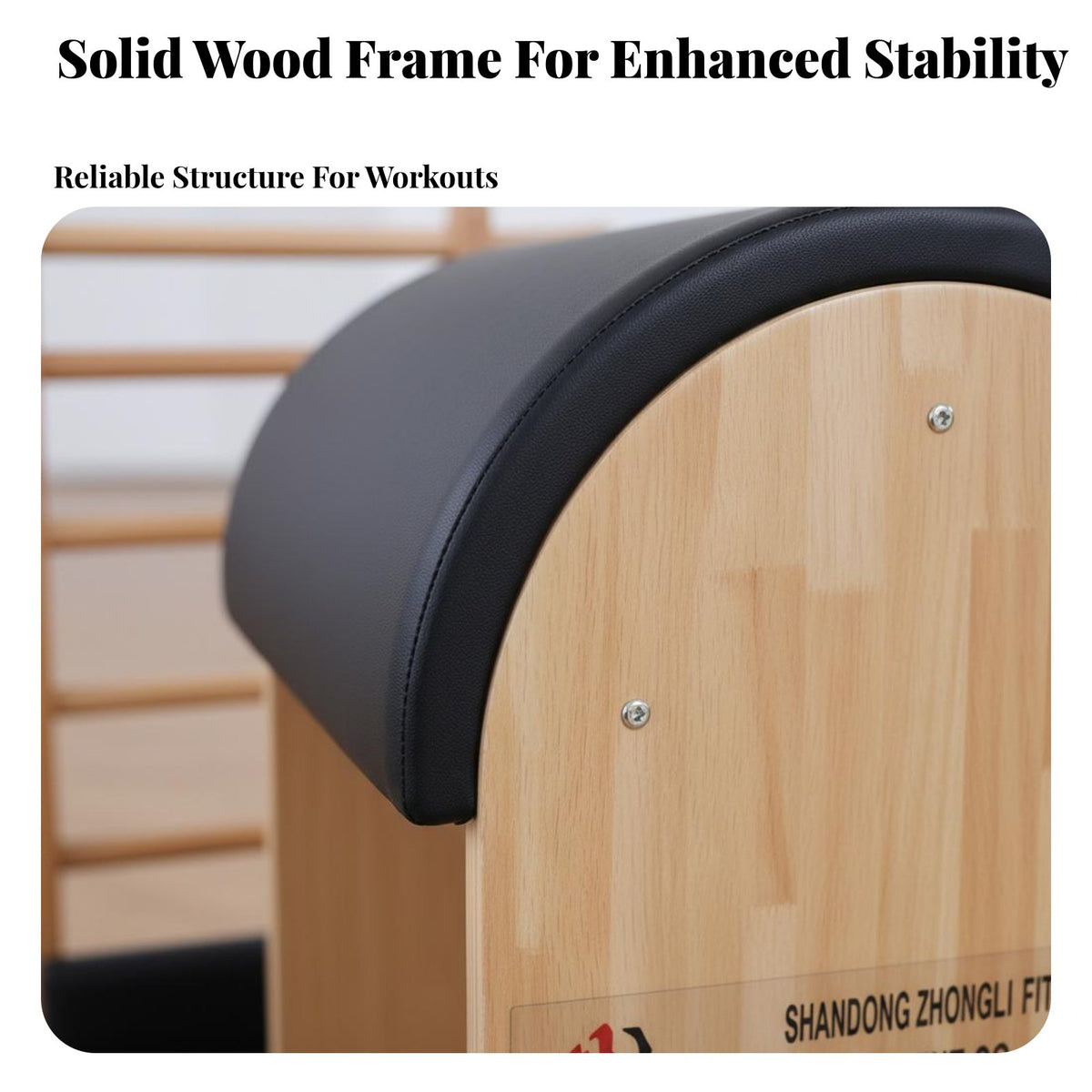 Strengthens Core Muscles Pilates Ladder Barrel Sturdy Wood Frame Exercise Ladder Barrel Increases Flexibility Wooden Spine Corrector High-Density Padding for Postpartum Women, People with Sedentary Lifestyles, Office Workers, Home Gym, Balance Training