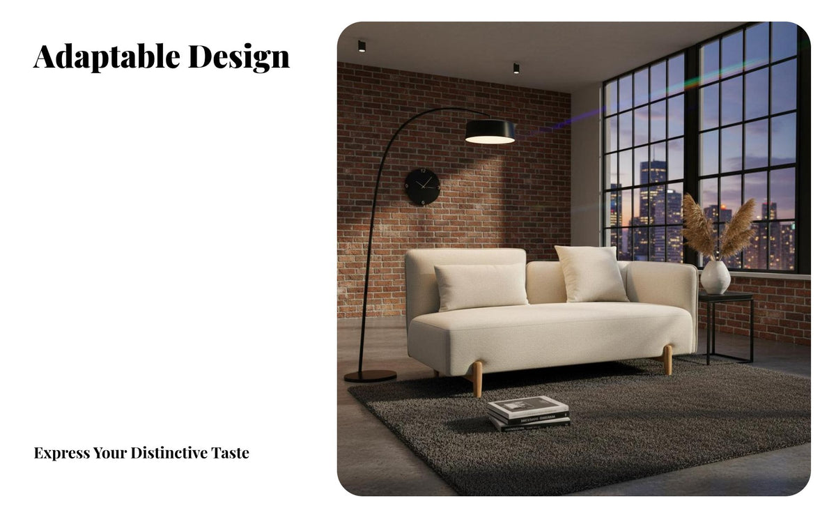Nordic Design Three-Seater Fabric Sofa sturdy Wood Frame Living Room Furniture space-saving Size 3-Person Couch Sturdy Construction for Apartment Dwellers, Small Families, Office Workers, Lounge Area