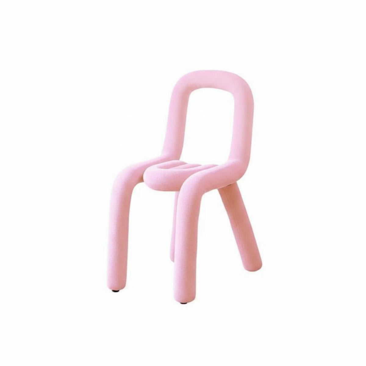Upholstered Tube Chair Unique Shape Vanity Stool Multifunctional Design