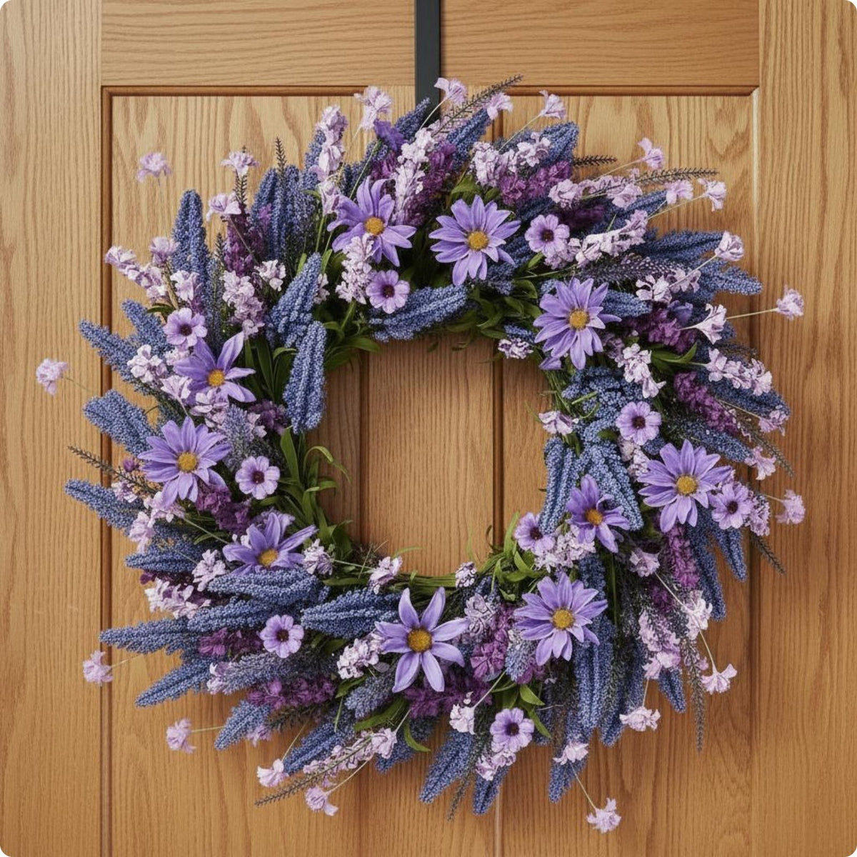 Artificial Flower Wreath Authentic-Looking Look Spring Flower Wreath All Household Decoration for Wall