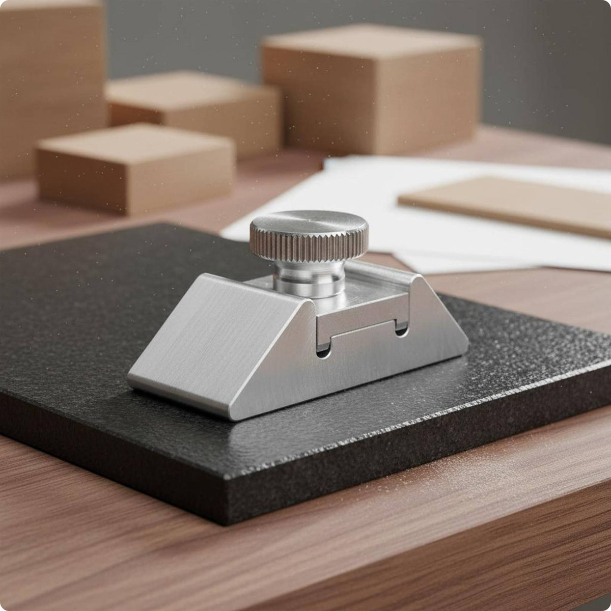 Aluminum Sanding Holder Compact and Portable Sanding Sheet Holder Stable Support Hand Sander for Model Makers, DIY Hobbyists