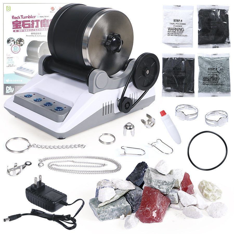 Electric Gem Polishing Machine DIY Stone Polisher Science Experiment Toy