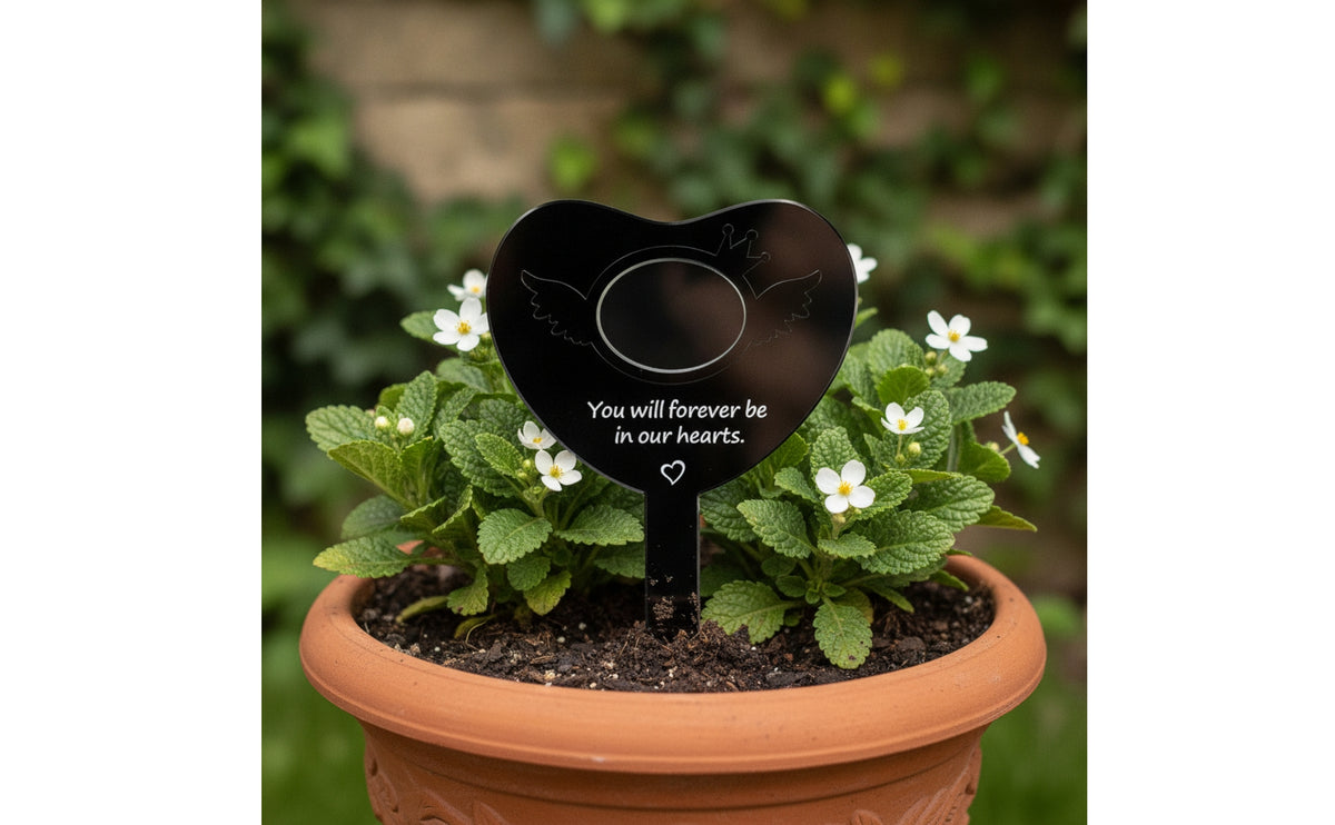 Sympathy Acrylic Memorial Stake Weatherproof Memorial Garden Stake Sturdy Marker Elegant for Grieving Families