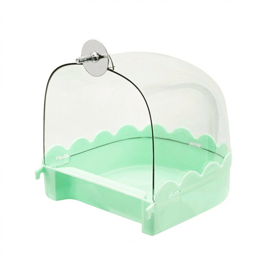 Bird Bath for Cage Hanging Bathtub, Bird Cage Accessory Bath Tub, Transparent Bird Bath Box for Small Birds, Budgie Bath Tub