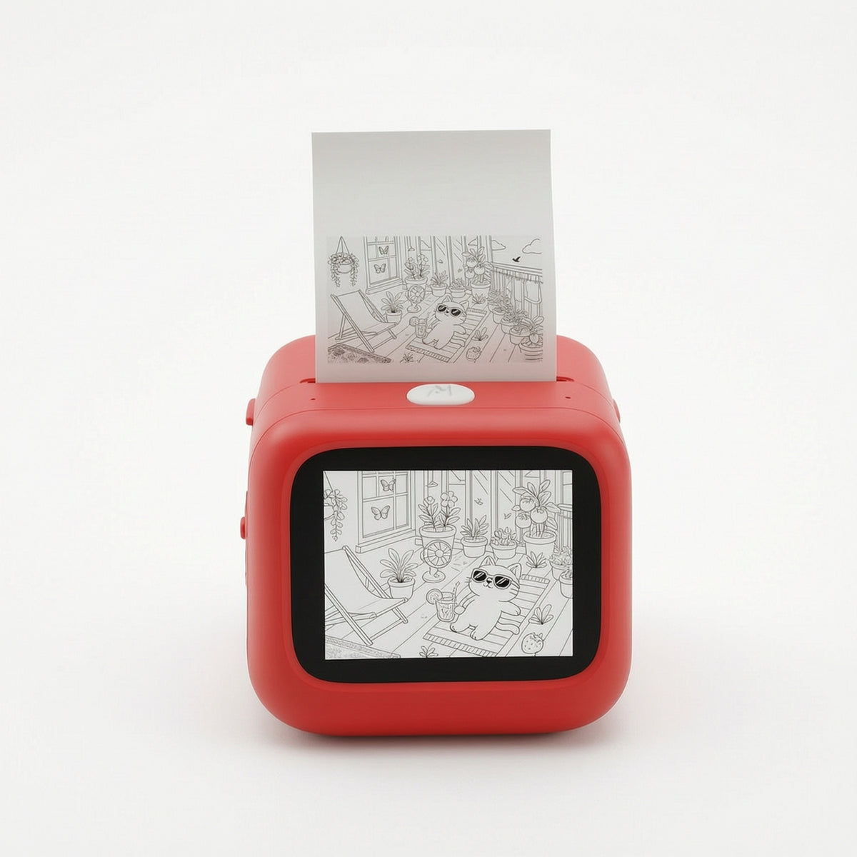 Inkless Mini Thermal Printer Toy Interactive Toy Printer with Screen Compact Creative for Families