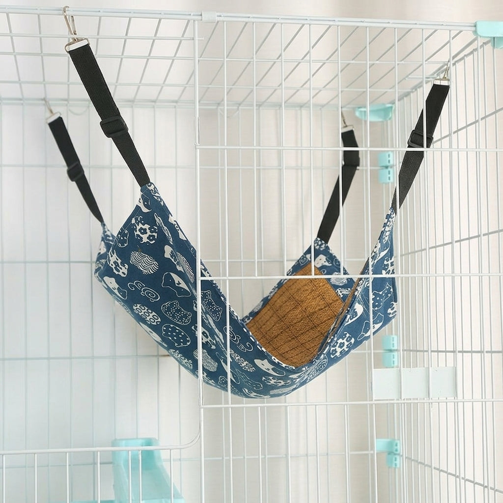 Cat Hanging Bed and Swing, Scratch-Resistant Textile with Adjustable Straps, Small Animal Rest for Various Sizes