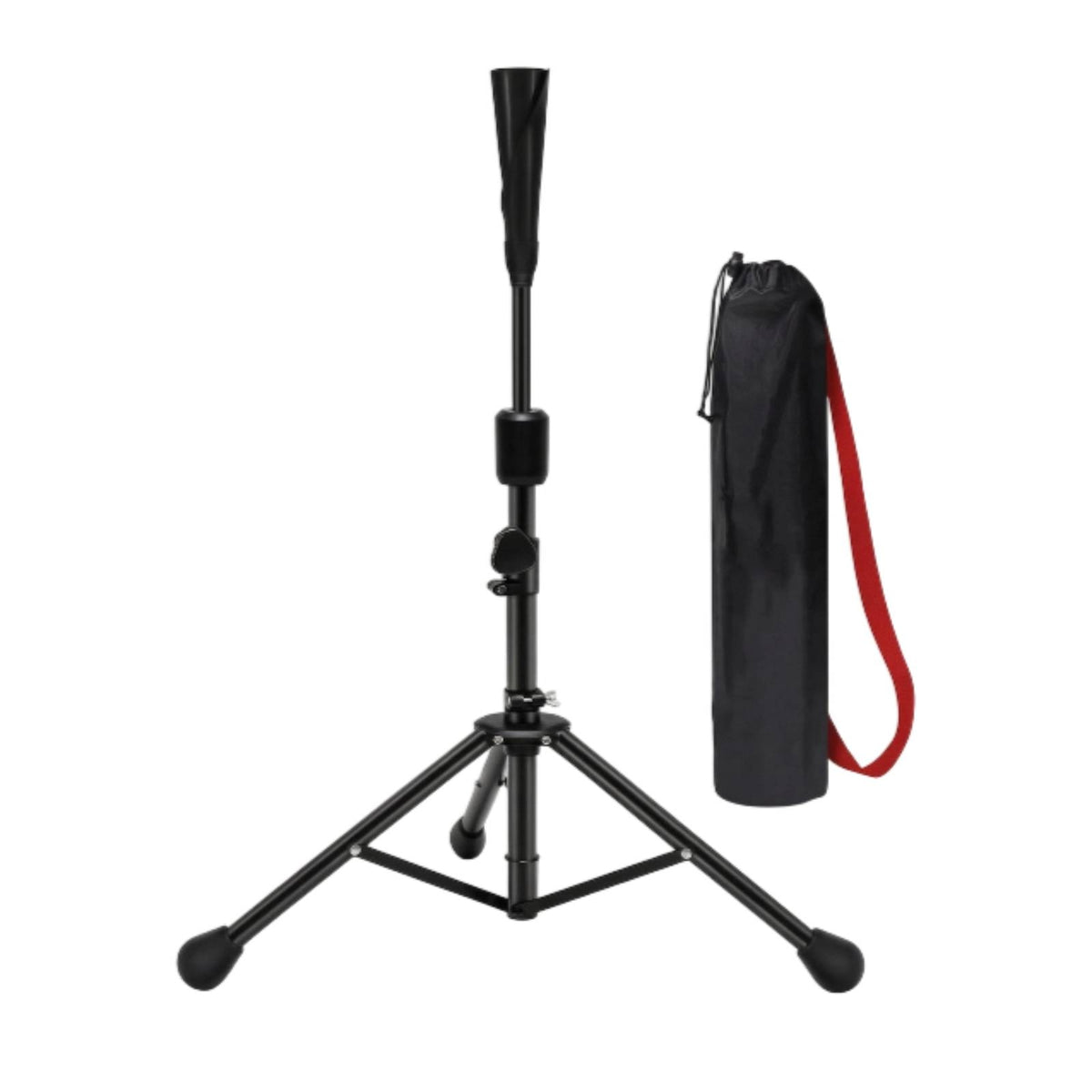 Batting Tee with Carrying Bag Adjustable Height Tripod Batting Tee Foldable Stand for Baseball Athletes, Coaches, Backyard, Training Workouts