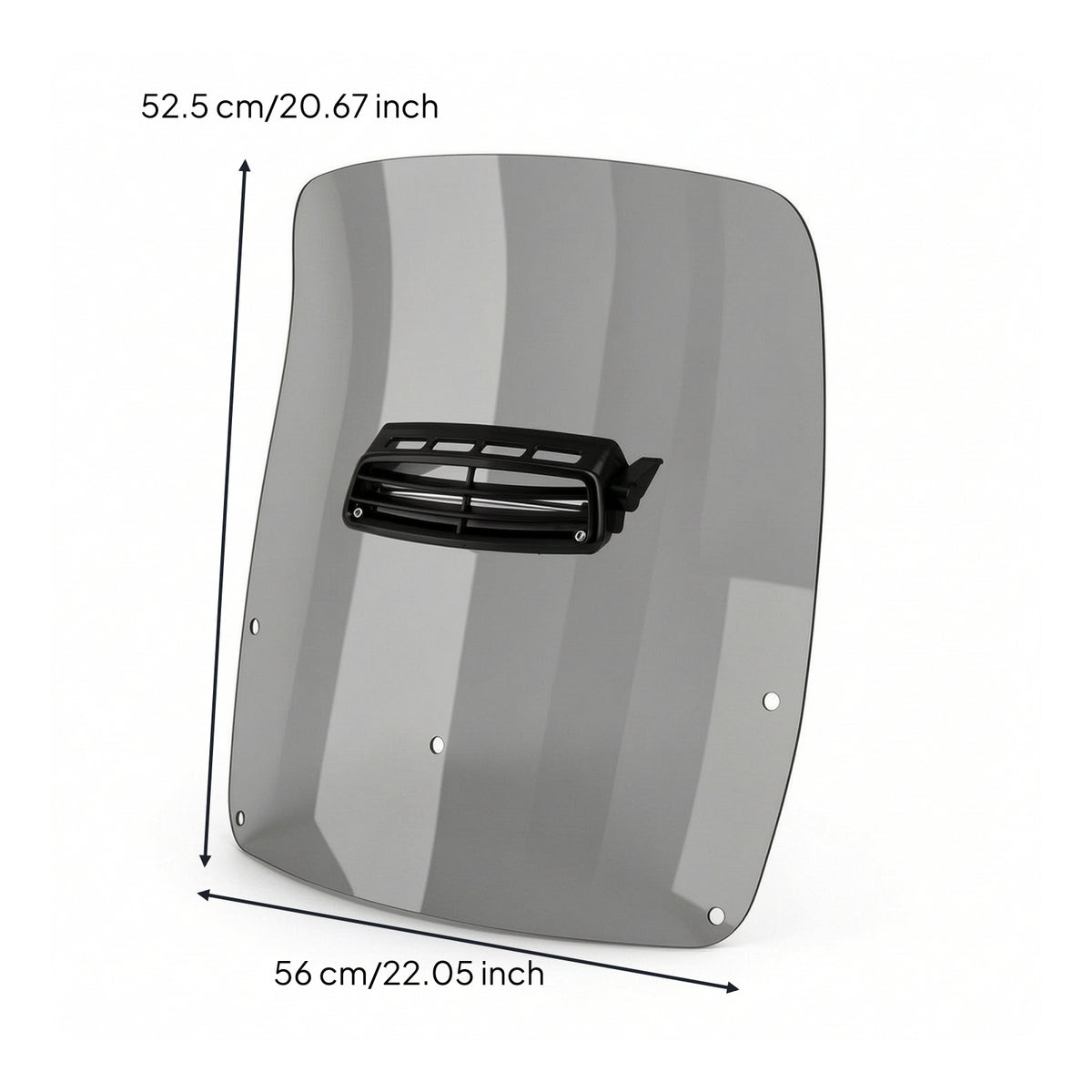 Windshield with Vent 4mm Motorcycle Windshield Curved Motorcycle Wind Deflector for Riders