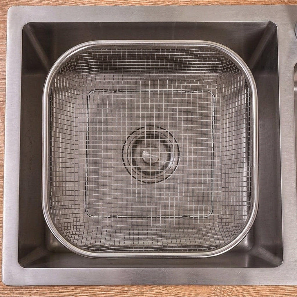 Retractable Colander Kitchen Sink Colander, Stainless Steel Kitchen Drain Basket for Washing Vegetables, Modern Minimalist Over Sink Design