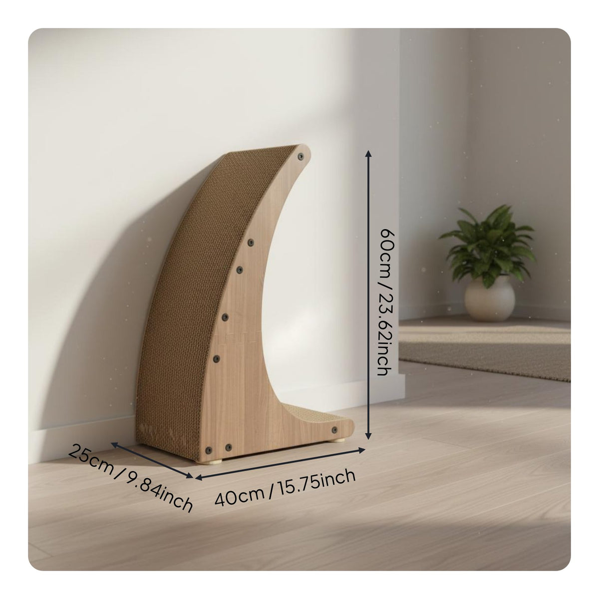 L-Shaped Cat Scratcher Wear-Resistant Vertical Cat Scratching Pad Low-Shedding Pet Supplies for Cats, Kittens, Indoor