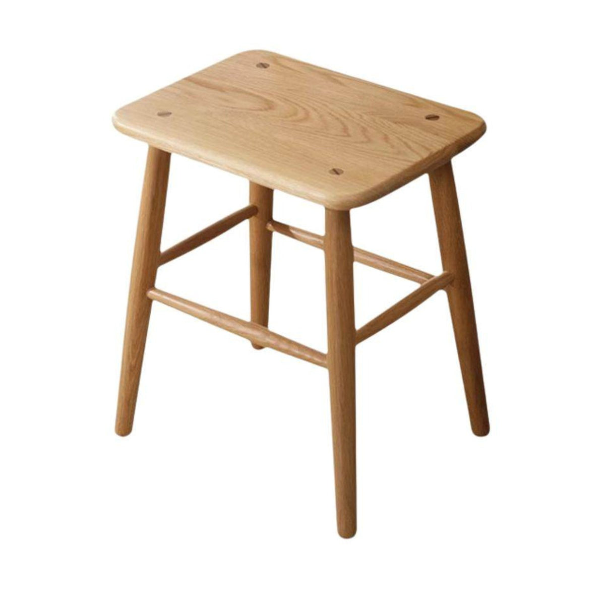 Hardwood Wood Square Stool Minimalist Design 4-Legged Wooden Stool small Size