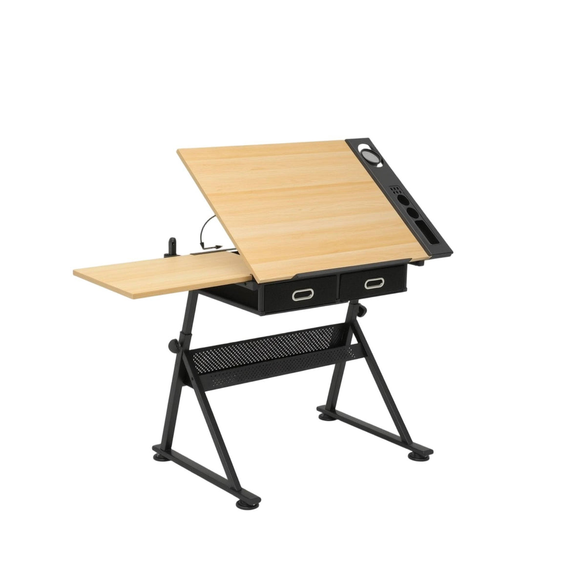 Tilted Drafting Table Ergonomic Drafting Table with Drawers Sturdy Art Desk with Drawers Long-Lasting for Artists, Home Office