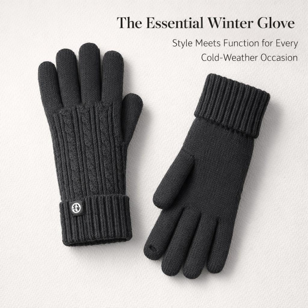 Winter Fingerless Hand Warmers Women, Wool Blend Wrist Gloves, Touchscreen Knit Gloves, Comfortable Warm Soft, Fashion Commute Gloves
