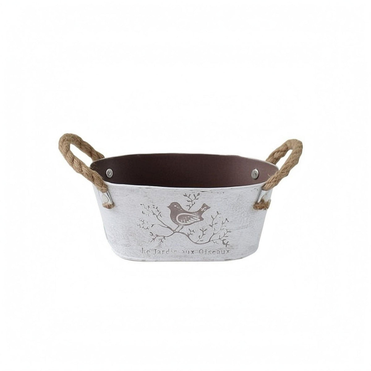 Oval Iron Planter Vintage Oval Planter Container Farmhouse Style