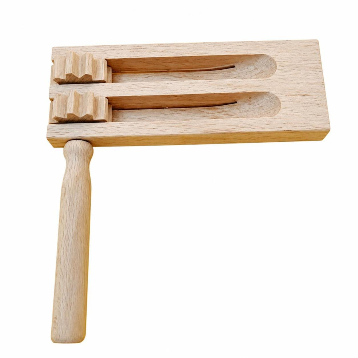 Wood Instrument Block with Handle Hardwood Resonant Percussion Instrument for Young Children