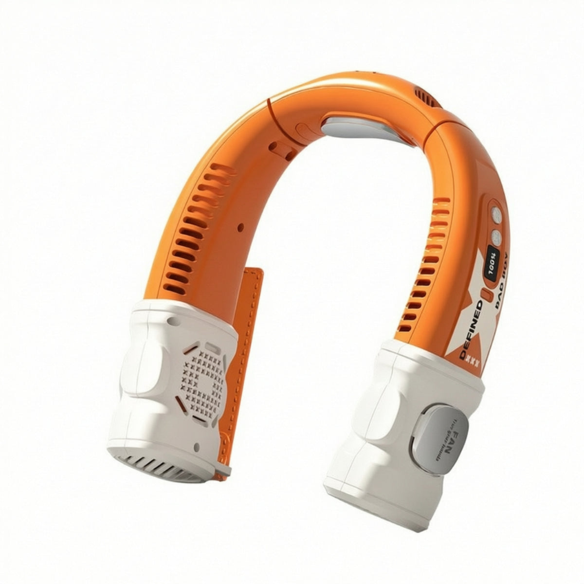 Handsunrestricted Neck Fan with Digital Display Portable Bladeless Neck Fan USB Rechargeable Personal for Travelers