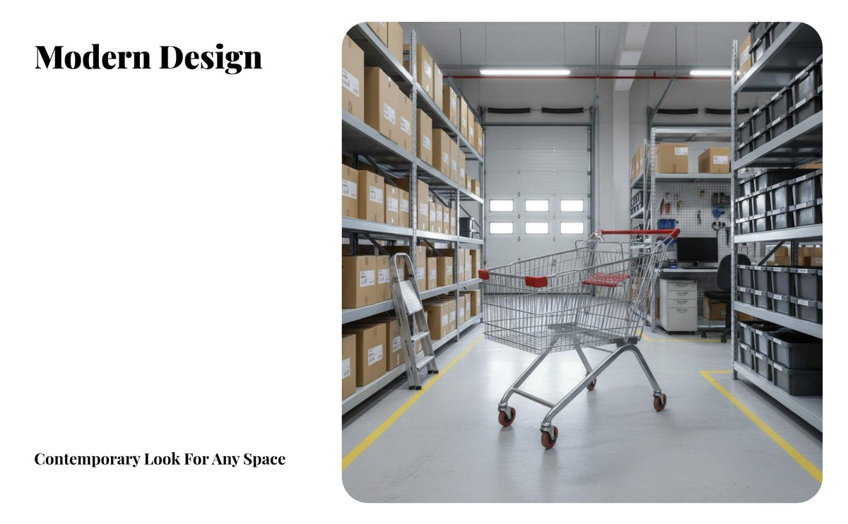 Heavy Duty Shopping Cart Long-Lasting Supermarket Cart Large Capacity Rolling Shopping Basket Stackable for Property Managers, Warehouse Workers, Shoppers, Outdoor Markets, Home Storage, Laundry