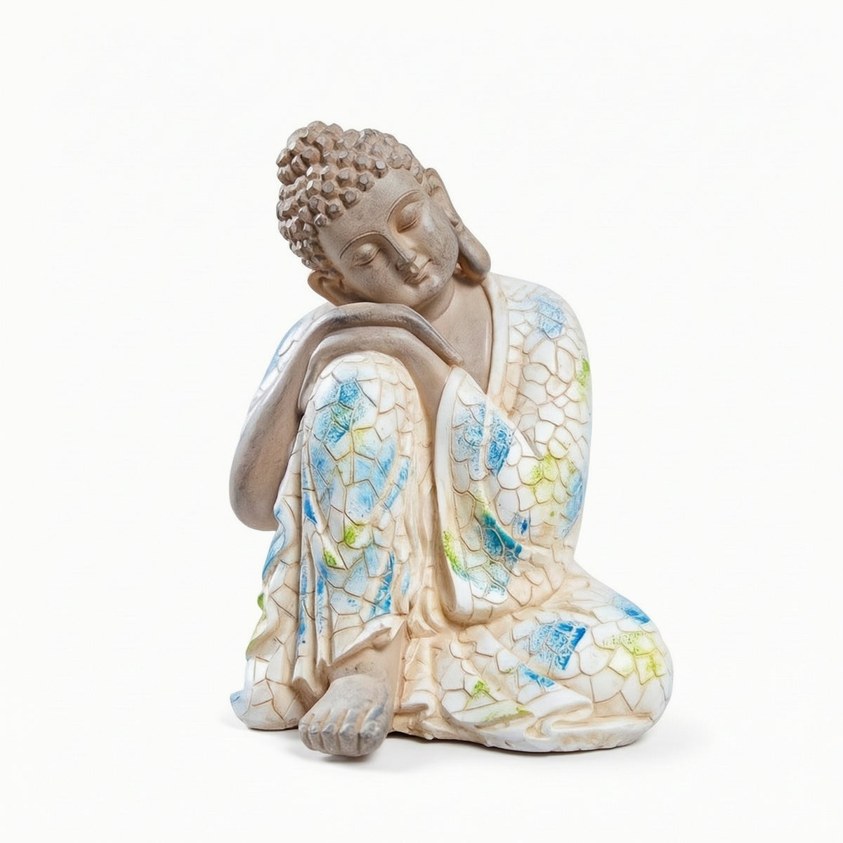 Tabletop Resting Buddha Statue Decorative Sleeping Buddha Figurine Miniature Statuette Meditative for Meditation Room, Bonsai Display, Zen Garden