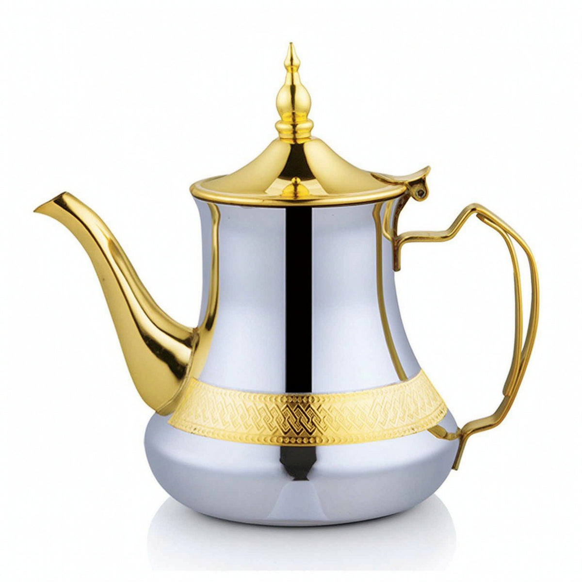 Teapot with Gold Trim Ornate Arabic Teapot Enduring Tea Pot for Coffee Presentation