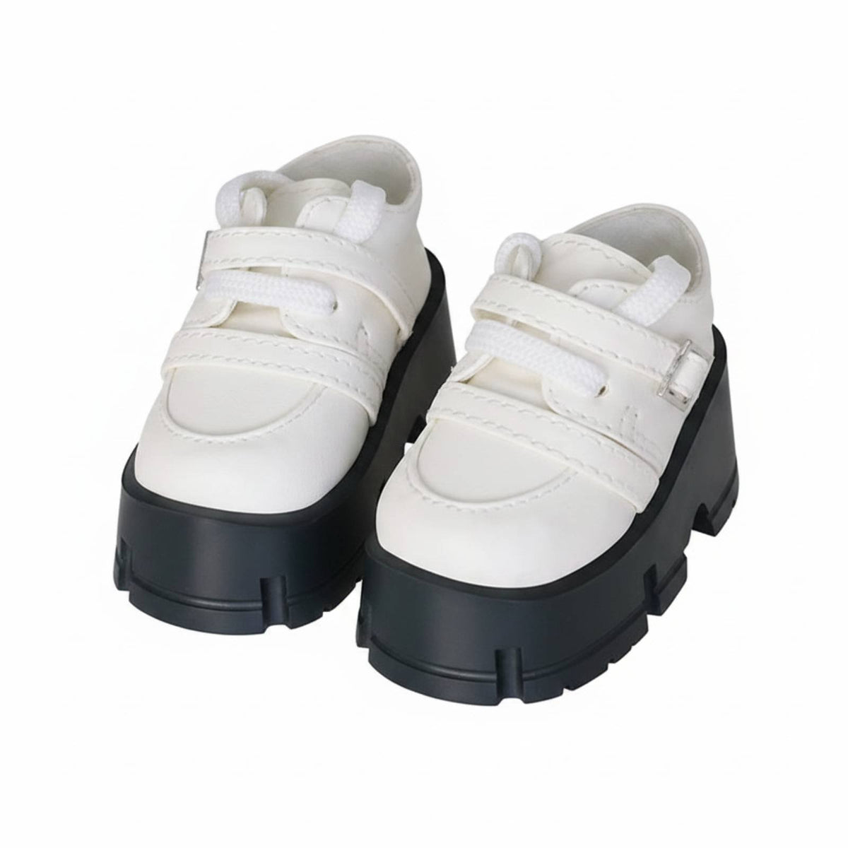 1/4 BJD Shoes Black and White BJD Shoes Easy to Match Lace-up Doll Boots