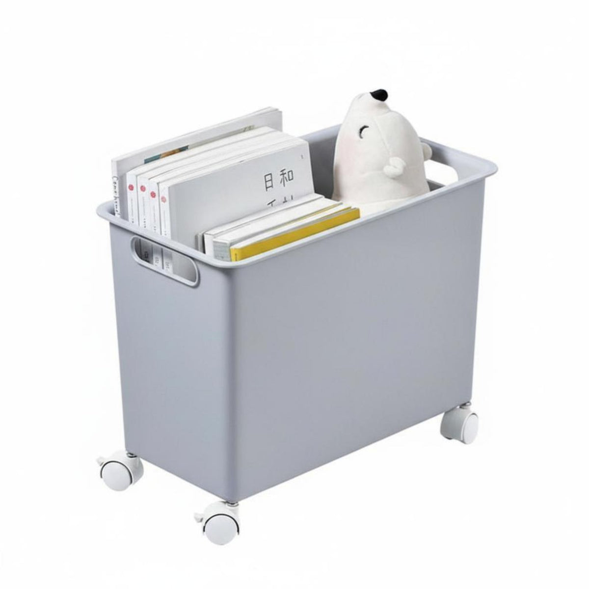 desk-side Book container with casters Space-Saving School Supply Multi-Functional