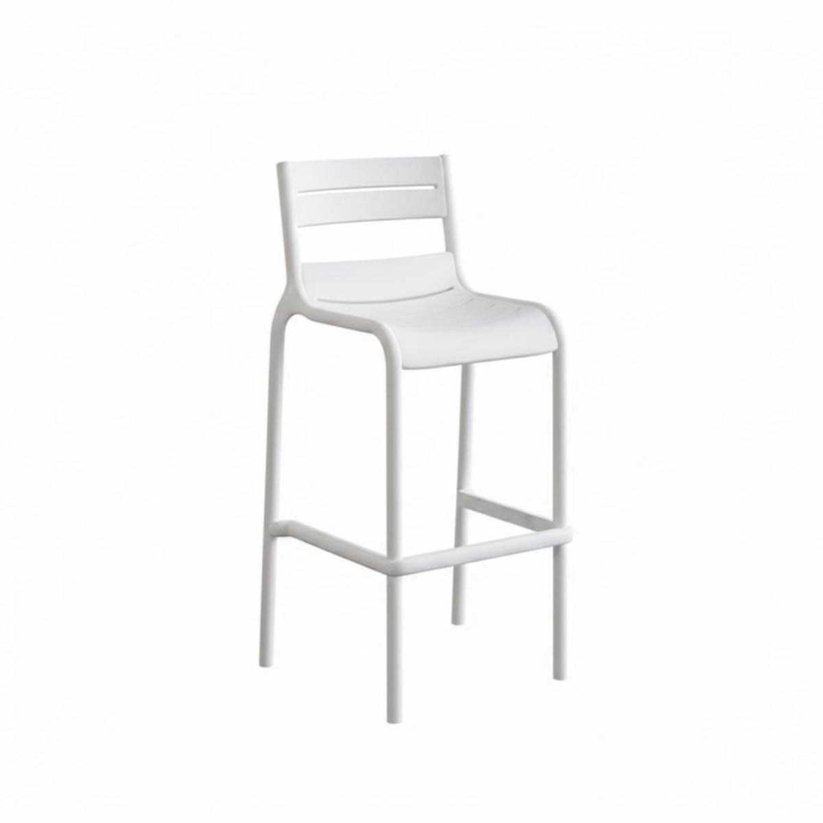 Plastic Bar Stool with Rear Rest Indoor & Outdoor Use Modern Bar Stool Minimalist High Chair Long-Lasting Modern Counter Chair