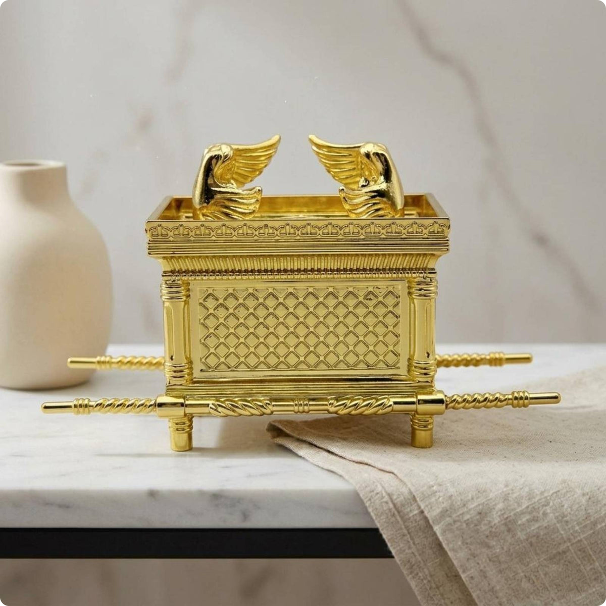 Ark of the Covenant Ornament Embossed Home Decor Religious Decorative