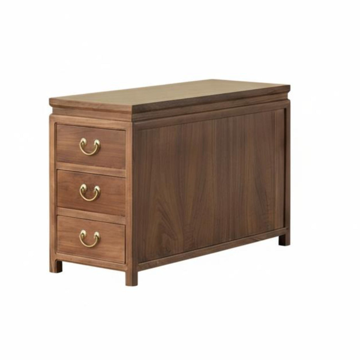 Chinese Luohan Bed, Solid Wood Sofa, Sliding Daybed, Meditative Design, Walnut, Living Room, Storage Drawers, Modern Design