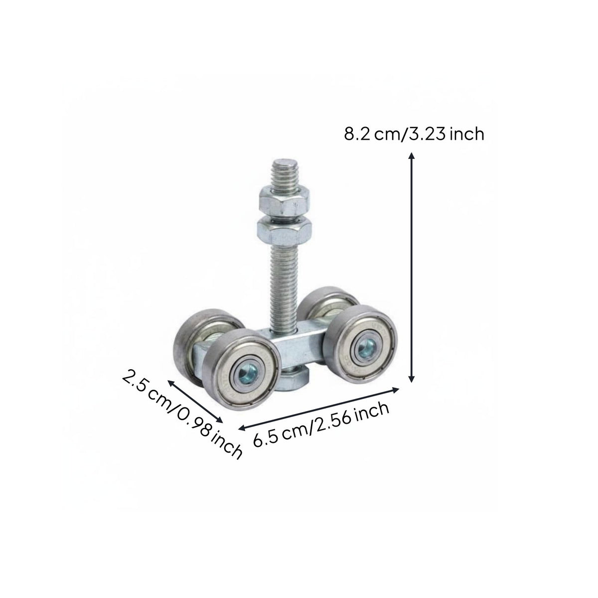 H30 Hanging Rail Rust Resistant Barn Door Roller Adjustable for Curtain, Canvas