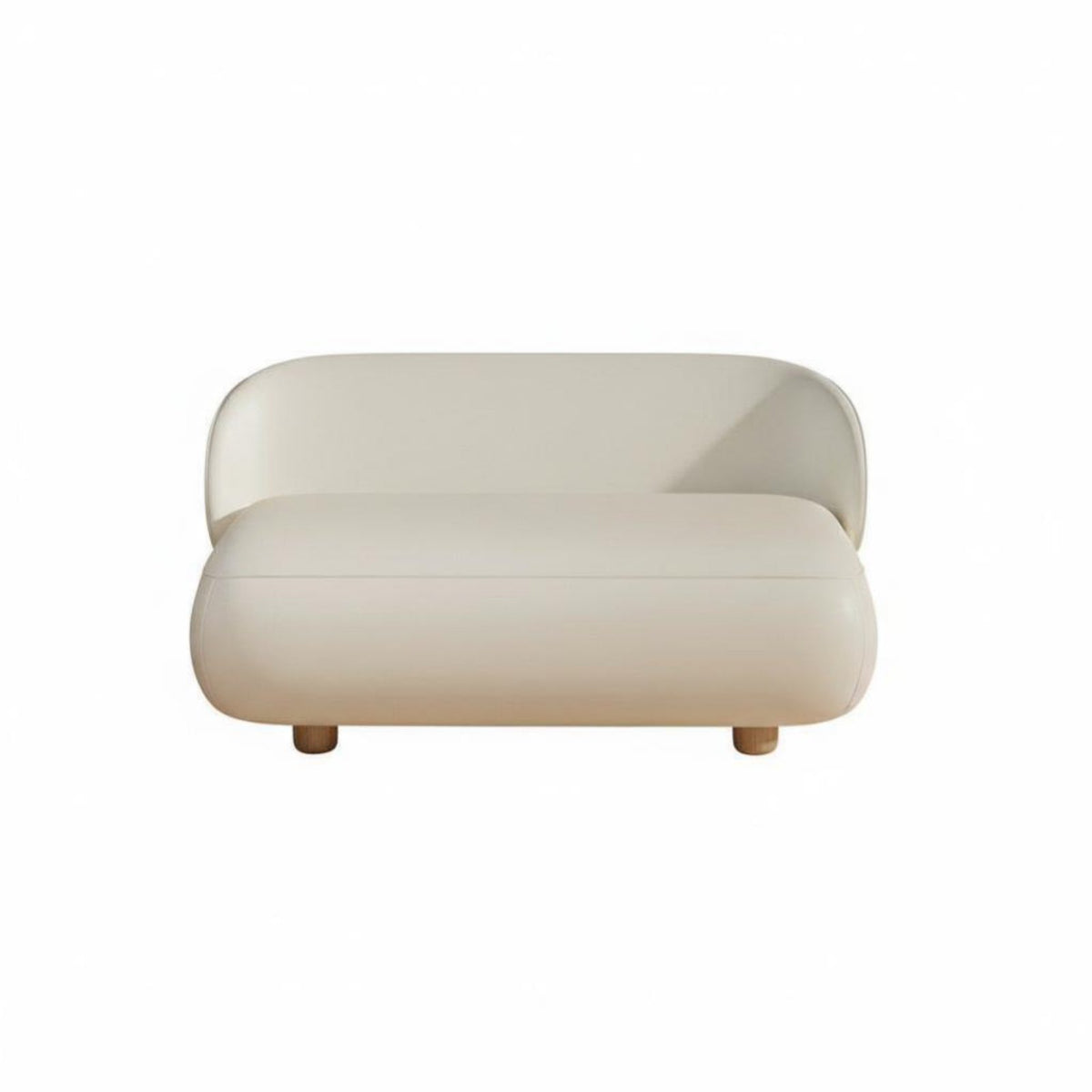 Narrow silhouette space-efficient Two-Seater Sofa Space-Saving Upholstered 2-Seater Sofa Cream aesthetic Loveseat Sturdy Construction for Bedroom