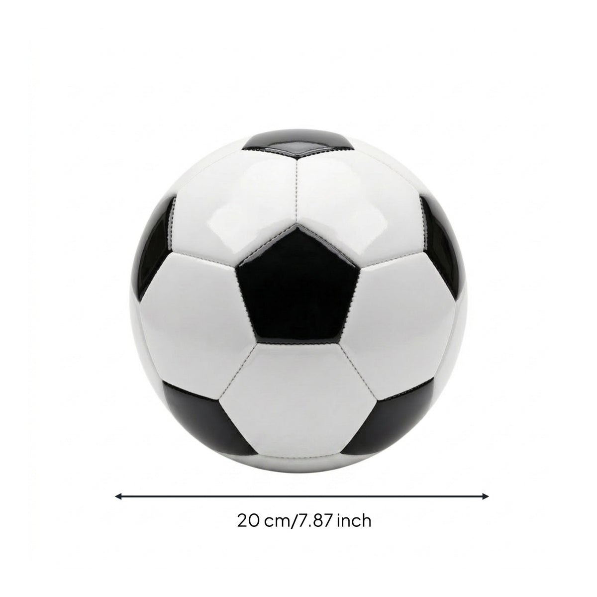 Classic Soccer Ball with Stitched Seams Glossy Stitched Soccer Ball Soft Football Consistent for Students