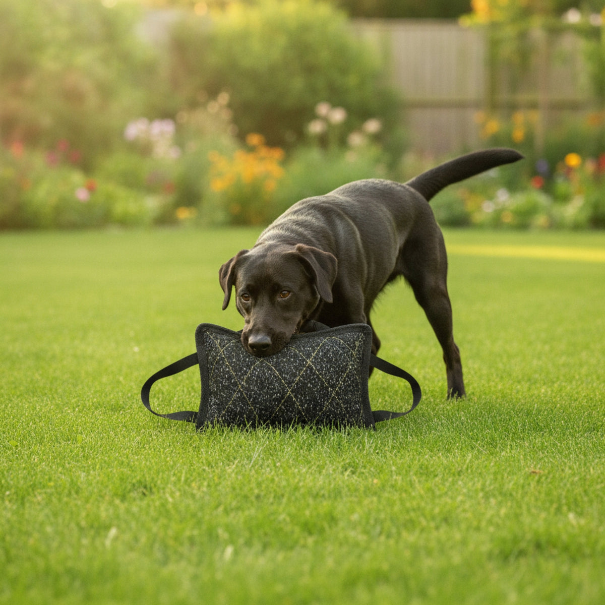Long-Lasting Dog Bite Pillow with Handles Heavy-Duty Bite Pillow with Handles Padded Training Tug Toy Textured for Handlers