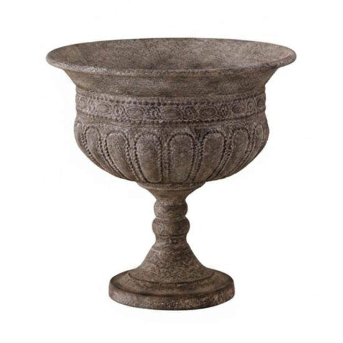 Pedestal Planter Vintage Goblet Planter Embossed Detailing Plant Holder for Courtyard, Floral Display